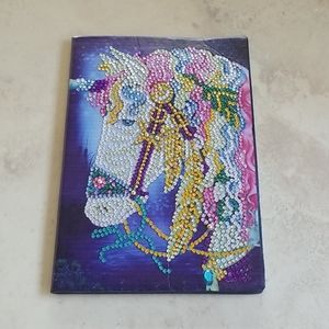 Jeweled Soft Leather Unicorn Notebook/Journal NWOT